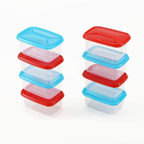 COSMOPLAST 8 mini Scatole Frigo Freezer Microonde 4 Rosse + Blu Ideali (1/4)