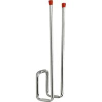 Gancio doppio a parete per stivali/calzature, zincato 90 x 120 x 400 mm.