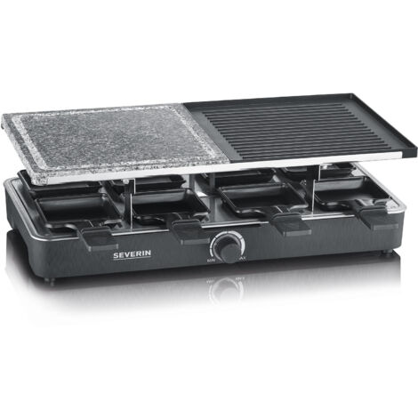 Severin rg2376 piastra 8 padellini per raclette in pietra naturale per grigliare