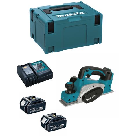 Makita - Pialla a batteria 18V 2x5Ah Li-Ion 82 mm - DKP180RTJ