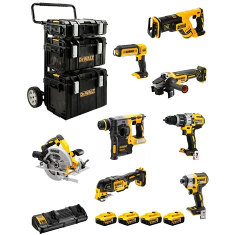 DeWALT Kit DCK853P4 (DCD996 +DCF887 +DCS570 +DCS367 +DCS355 +DCH273 +DCG405 +DCL050 +4 x 5,0Ah +DCB132 +DS150+DS300+DS400+caddy) (1/5)