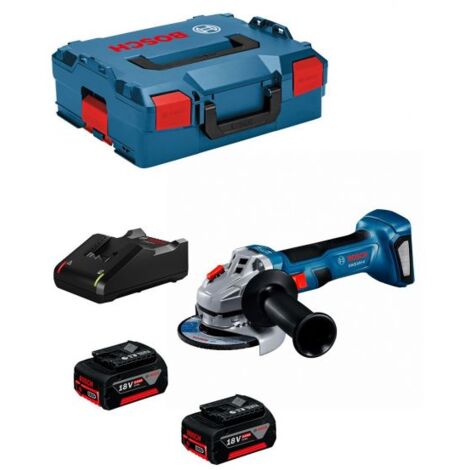 Smerigliatrice Angolare BOSCH GWS 18V-8 125mm (2 x 5,0 Ah + GAL18V-40 + L-Boxx 136)