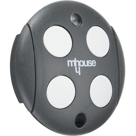 Télécommande 4 canaux 433.92 MHz – Programmation autoapprentissage – Compatible portails et portes de garage – Remplace TX3 TX4 MOOVO MT4 – Mhouse