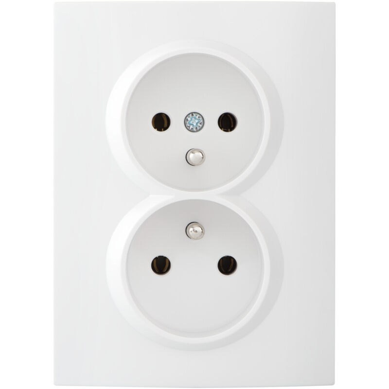 Haak Switch Enchufe Doble Con Interruptor MK K2747 Blanco - 2