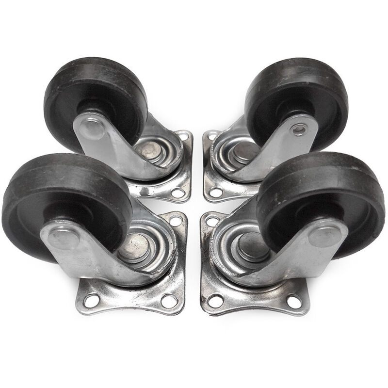 Lote de 4 ruedas negras de 32 mm