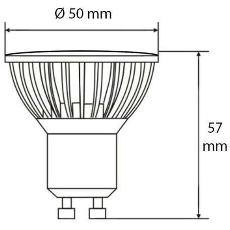 Spot Encastrable GU10 Thaleos AURA - 5W (équivalent 50W) - Blanc Chaud 3000K - 480 Lumens - Neuf