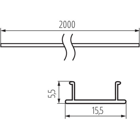 Cubierta De Perfil De Aluminio Para LED RGB, 2 Metros, Con Difusor, Iluminación Ambiental, ML2/OPAL-LUX-SCPOC-2M-AZ