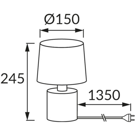 Lámpara de noche de mesa TOPIK E14 blanca/negra