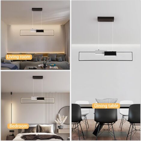 Modern Pendant Light Chandelier Ceiling Light Dimmable LED Chandelier with Remote Creative Minimalist Pendant Light Chandelier for Living Room, Kitchen,Dining Room 90cm