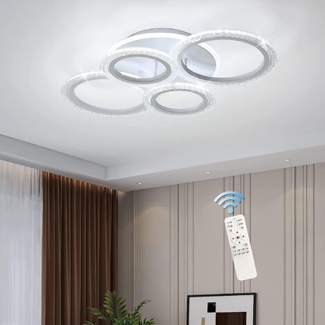 Modern Ceiling Light, Acrylic Flush Mount LED Ceiling Lamp, Nordic Chandeliers with 8 Rectangles Lighting Fixture, 58W Chandelier Ceiling Lights for Living Room Bedroom Dining Room Kitchen (1/5)
