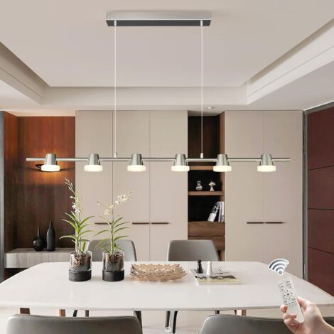 Dimmable LED Ceiling Light Modern Acrylic Linear LED Ceiling Lamp 39.4in Semi Flush Mount Wraparound Shape Lighting Fixture with Remote Control for Kitchen Dining Room (48W/3000-6500K) (1/5)