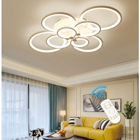 Ganeed Modern LED Flush Mount Lighting Fixture, Dimmable 8-Head Ceiling Light Lamp with Remote Control Chandeliers for Living Room Kitchen Bedroom Dining Room Office (1/5)