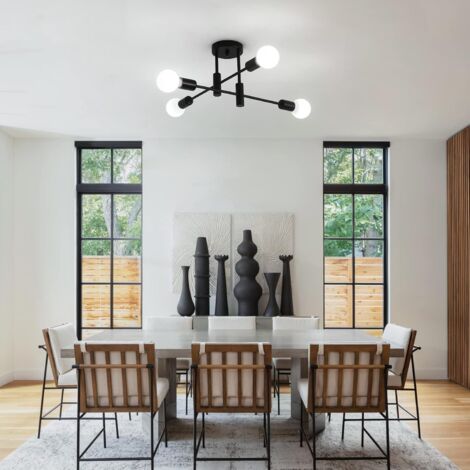 Dellemade Ceiling Light, 6-Lights Chandeliers Gold Ceiling Lighting For Living Room,Bedroom