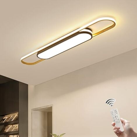 Ceiling Light Modern LED Ceiling Lamp Dimmable Acrylic Ceiling Lighting Fixture with Remote Control for Kitchen Dining Room Cloakroom Hallway(48W/43.3in L)