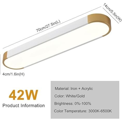 LED Modern Ceiling Light Dimmable Ceiling Lamp with Remote Control Semi Flush Mount Liner 27.5in Ceiling Light Chandelier Ceiling Light for Kitchen Dining Room Living Room