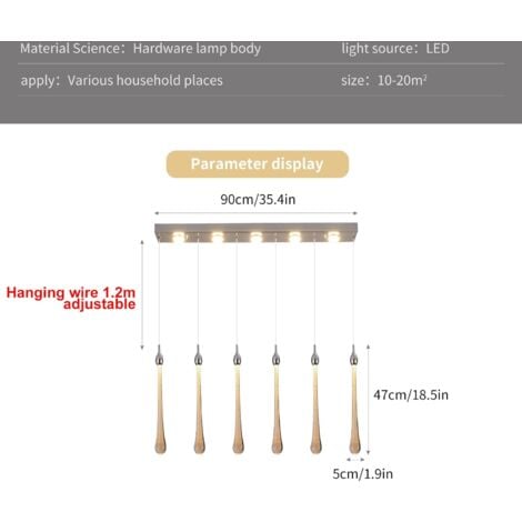 Ganeed Kristall-Pendelleuchten, moderne dimmbare LED-Kronleuchter aus Blasenglas, 6 Lichter, eingebauter Hängelampe für Wohnzimmer, Esszimmer, Küchen
