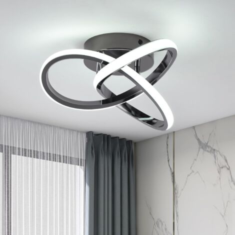 Ganeed 20W Modern Black LED Ceiling Light Ultra-Slim Flush Mount Lighting with 6500K Daylight White Energy-Saving Design for Hallway, Foyer & Corridor (1/5)