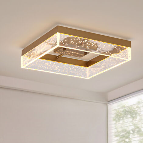 Modern LED Bubble Acrylic Rectangular Ceiling Lamp Stainless Steel Flush Mount Chandelier for Dining Room Living Room Bedroom (1/5)