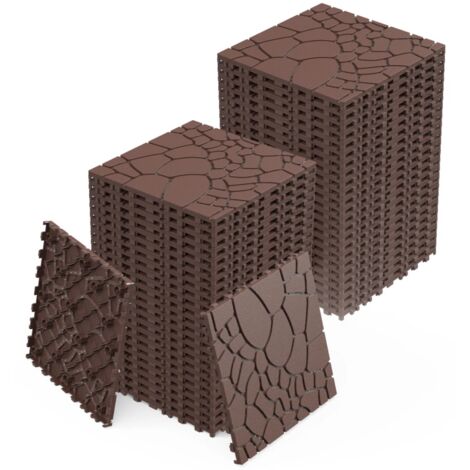 44 Pcs Interlocking Deck Tiles – Easy Installation, Low Maintenance Plastic Tiles For Porch, Poolside, Balcony, Backyard, And Indoor Use