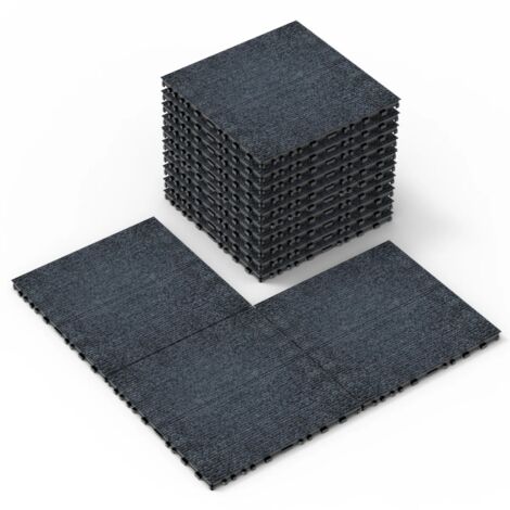 36 Pack 12X12 Inch Interlocking Carpet Tiles, Non-Slip Floor Squares For Bedroom, Office & Living Room, Easy Diy Snap-Together Installation
