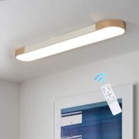 Ganeed Modern LED Dimmable Ceiling Lamp with Remote Control - Linear Ceiling Light Chandeliers for Kitchen, Living Room, Dining Room, Bedroom (Gold, 39.4in)