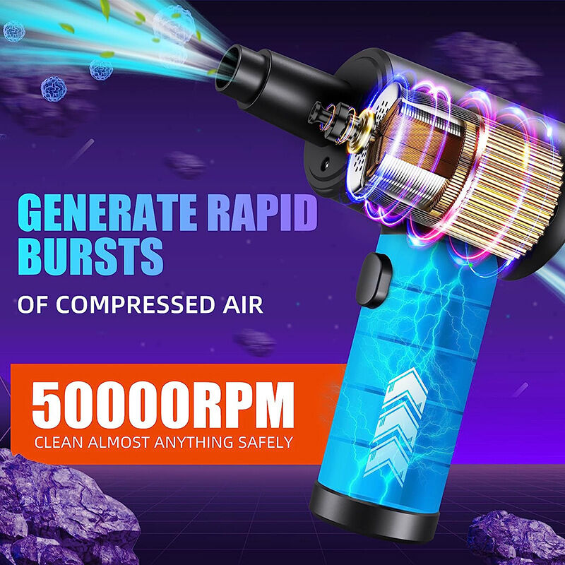 Souffleur Air Comprimé Électrique - 6000 MAh - Pour Nettoyage PC, Appareils électroniques, Maison
