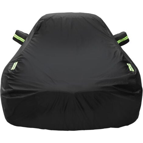 Bâche Voiture Exterieur Housse de Protection PEVA Couverture Imperméable Auto, Ouverte Latérale pour Cabine, Doublure en Coton Respirant, Anti UV Neige Poussière pour Berline 480x175x150cm