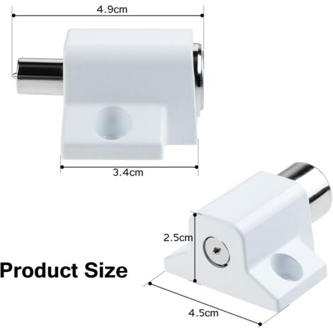 FiXte Lot De 4 Verrous De Sécurité Universels Extra Longs En Laiton