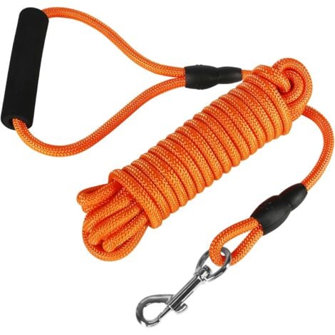 Longe pour Chien, 10m,Longue Laisse de Dressage de Chien de,Idéal pour la randonnée, Le Camping, l'entraînement, la Plage, Convient aux Chiens Petits et Moyens