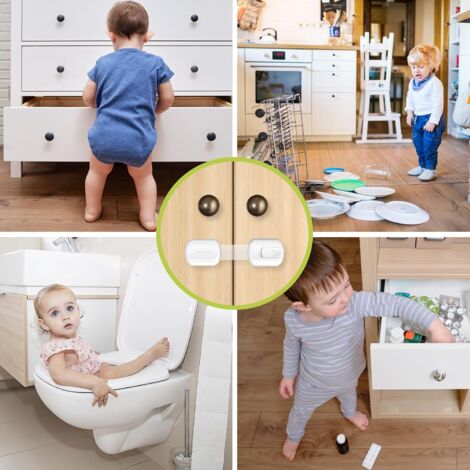 Bloque Porte Aimantée Armoires De Sécurité Pour Enfants | Sécurité Enfant | Aimant De Securite Enfant Serrure Magnetique 8 Pieces Cle Magnetique 2 Pieces Aimant Porte Placard Securite Enfant