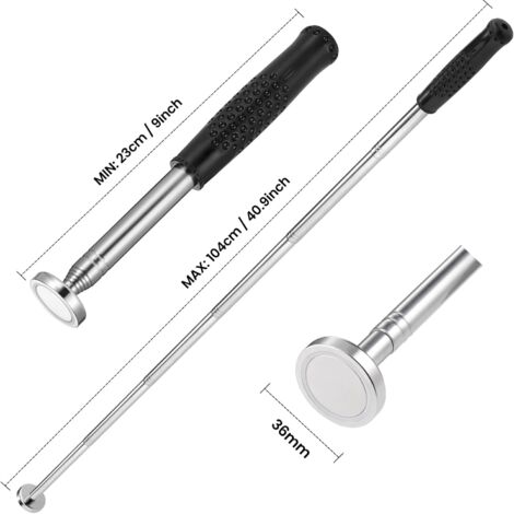 Lot De 2 Pinces Magnétiques Flexible - Longueur 50 Cm - Puissant, Antidérapant - Pour Ramasser Vis, écrous, Clés - 8
