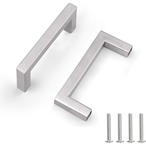 Lot De 10 Poignee De Meuble Cuisine - Chromées- Poignées De Porte Nickel Brosse Poignee De Cuisine Inox Entraxe 160mm 96585948