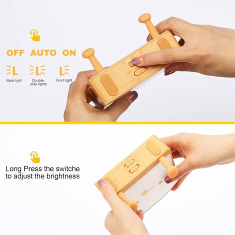 Lampe de nuit pour enfants - lampe à pain lampe de nuit portable avec USB en bois, rechargeable pour les garçons et les filles (jeu)