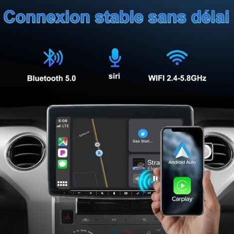 Adaptateur Android Auto sans Fil & Carplay sans Fil, 2 en 1 Pour Adaptateur Sans fil Car play Voiture et Android Auto, Compatible avec Les Voitures à partir de 2016 et Phone iOS 10+,Android 11+