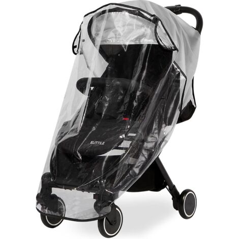 Housse Poussette Pluie Confort Bébé Universel Pour Landau PVC Imperméable à L'eau Vent à L'épreuve Poussière Parapluie Couverture Accessoire Fermeture