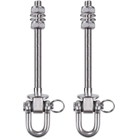 Crochets De Balançoire En Acier Inoxydable M10x180mm - Capacité 680kg, Pour Hamac, Chaise Suspendue