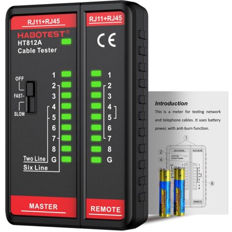 Generic Testeur Câble Réseau RJ11 RJ45 Cat5/6 Lan Tester Wire Tracker RJ45 RJ11 Indicateur Led à Prix Pas Cher | Maroc