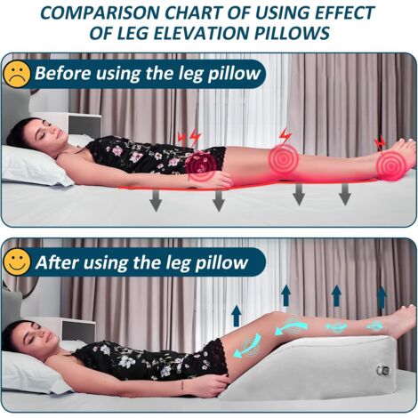 Xespis Coussin Pour Jambes Surélevé, Coussin Jambes Surélevé Gonflable