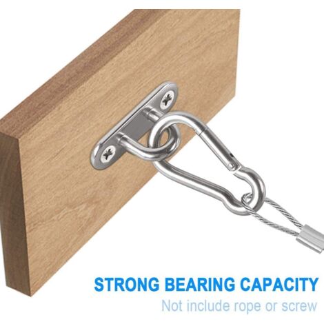 Crochet Plafond Charge Lourde, 2 Pièces Plaque à œillet En Acier Inoxydable 304 Support De Plafond Crochet A Bascule Jusqua 500 Kg 92355092