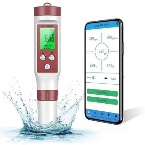 Testeur Numérique 4 En 1 PH/EC/TDS/Température - Sonde Pénétrante Pour Aliments (fromage, Viande, Sauces) - Haute Précision