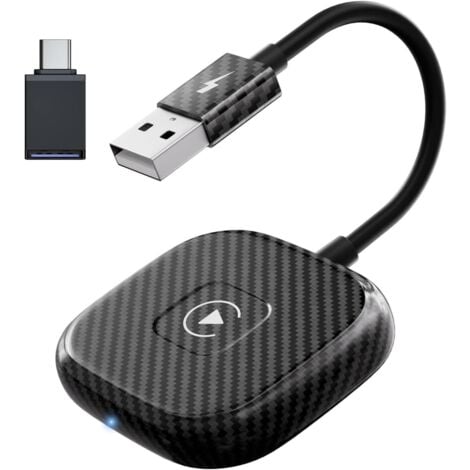 Adaptateur CarPlay sans Fil pour iPhone,Dongle Carplay sans Fil pour OEM,Adaptateur CarPlay Wireless Convertir Filaire en Wireless CarPlay Compatible 2017+ des Voitures,iOS 10+