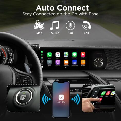 Adaptateur CarPlay sans Fil pour iPhone,Dongle Carplay sans Fil pour OEM,Adaptateur CarPlay Wireless Convertir Filaire en Wireless CarPlay Compatible 2017+ des Voitures,iOS 10+