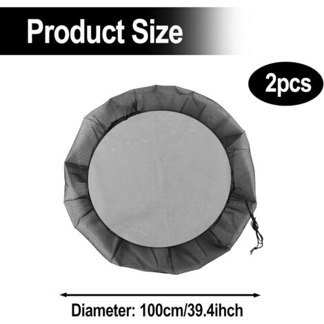 Lot De 2 Filets Pour Citerne D'eau De Pluie De Qualité Supérieure Avec Cordon De Serrage, Cordon De Serrage Réglable, Filet De Protection, Protection