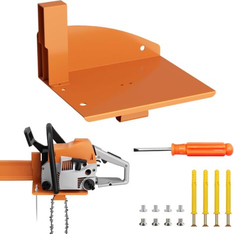 Support Mural Pour Tronçonneuse - Crochet Robuste 68 Kg Orange Avec Revêtement Protection - 1 Pièce
