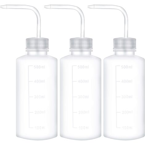 3 Arrosoirs Souples 500 Ml Avec Bec Fin - Pour Plantes, Labo, Tatouage - Bouteille Compressible