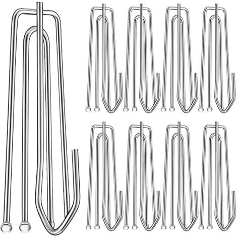Lot 30 Crochets Rideaux 4 Griffes Acier Inox Argenté – QUUPY – Solides Et Antirouille Pour Tringles & Rails