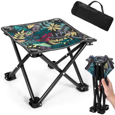 Tabouret De Camping Pliable – Ultra-léger Et Portable – Oxford Aluminium – Multicolore
