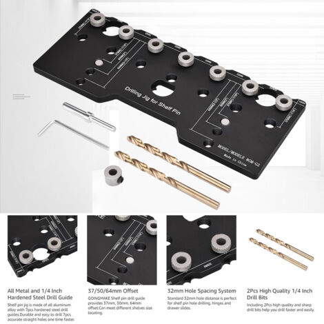 Gabarit De Percage, Gabarit De Trou De Poche, Localisateur De Perforateur Kit De Perforateur 81015 Mm Gabarits Pour Outils Electriques Gabarit De Goujon 3 En 1 Avec Clip De Positionnement 72059182