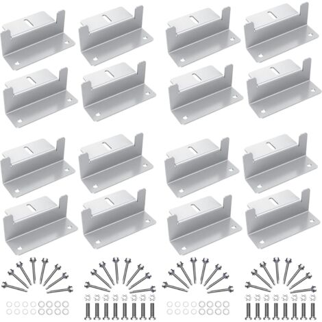 Lot De 5 Supports De Montage Pour Panneau Solaire Sans Perçage - Pour Camping-cars, Bateaux, Toits, Résistant Aux UV (Noir) - 8