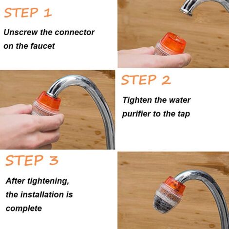 Filtre à Eau Pour Robinet Charbon Actif - Purificateur Compact Cuisine Et Salle De Bain
